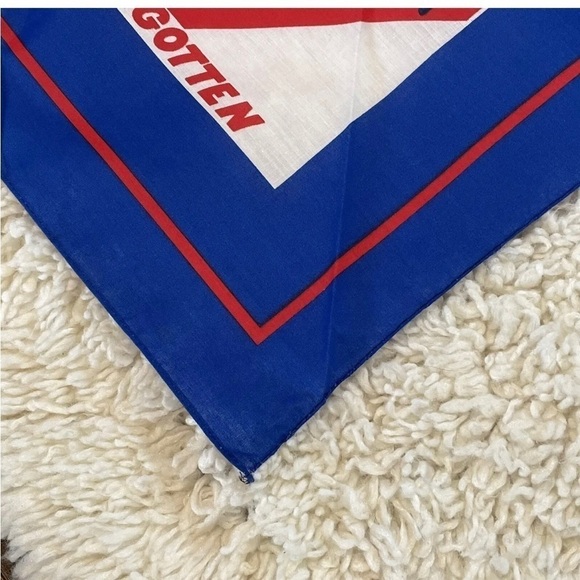 Vintage Military Bandana US Army P.O.W Blue USA Made New with Tag NOS - Picture 4 of 7